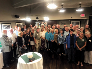 L-R: Mike Luopa, Dennis Keating, Joe Malila, Bruce Lepisto, Judy Boulay Campbell, Leslie Nelson Haines, Mike Hanrahan, Rhonda Oates Goodnow, Kathy Lane Browne, Dennis Poirier, Milton Doubleday (partially hidden), Jane Cadmus O'Brien,Chuck Yardley (partially hidden), Margaret Callahan Towle (partially hidden), Jim Ganley, Sherrie Marrotte Sabolevski, Joe Sabolevski, Joely Tedford Fanning, Claudette Painchaud Marsh, Gary Robinson, Judy Boufford, Dave Stabler, Karen Wright Larrabee, Dave Hofffman (partially hidden), Mark Larrabee, Bonnie Miller Abrams, Francis Boucher (partially hidden), Gordie Ayotte (partially hidden), Dave Abrams, Dave Tenney, Steve Parker, Matt Clark, Gary Keating, Randie Goodell Kent, Dale Eastman Johnson, Patti Blair, Brian Blair, Brenda Wyman Kerylow, Christie Gaouette Yardley